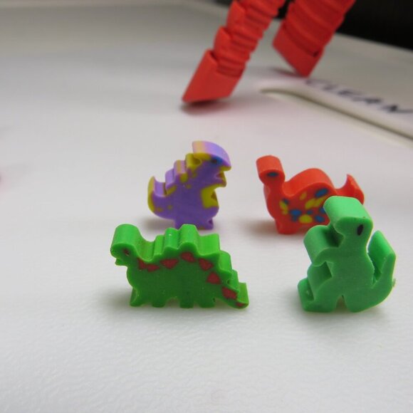 Easter Egg Filler: Small Dino, Bears, Frogs Erasers (24 items) - Picture 5 of 16